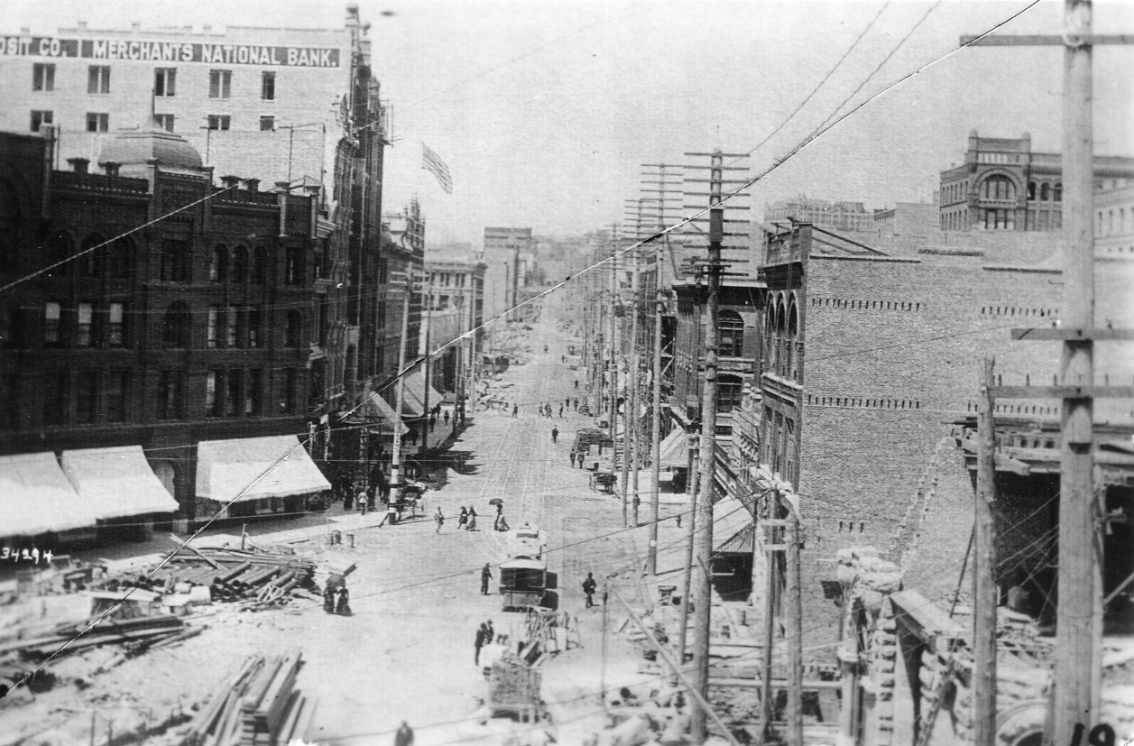 1st Ave., looking north from Pioneer Square, ca. 1890- 1.jpg