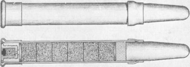 Chassepot Rifle Cartridge that Was Used in the Mitrailleuse..jpg