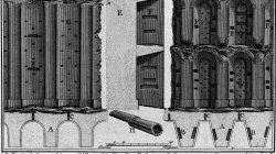 Plan, elevation, cross-section and details of the Muro Torto