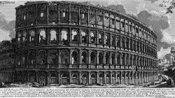 View of the Flavian Amphitheater known as the Colosseum